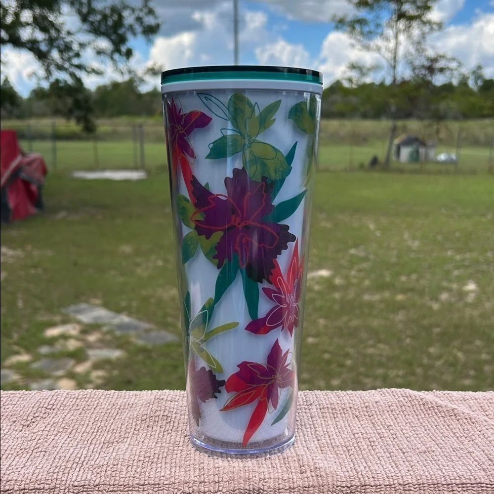 Starbucks 2022 Vibrant Floral 24 oz Tumbler with Lid